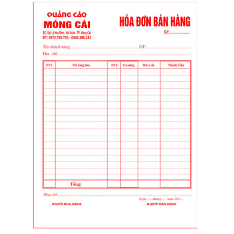 Hóa Đơn Bán Lẻ